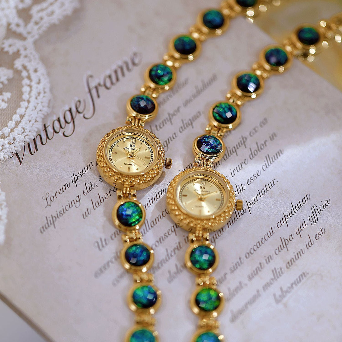 National Style Mid-ancient Light Luxury Malachite Bracelet Watch - Norellé