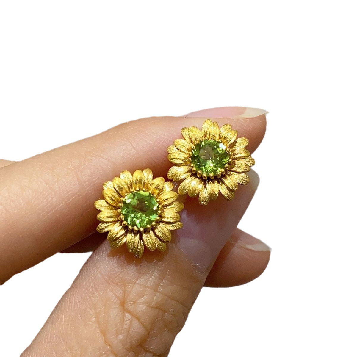 Sunflower Open Fashion All-matching Gemstone Earrings - Norellé