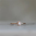 Opal Vintage Court Style Sterling Silver Ring - Norellé