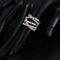 Copper Plated White K Micro-inlaid Zircon Ring Simple - Norellé