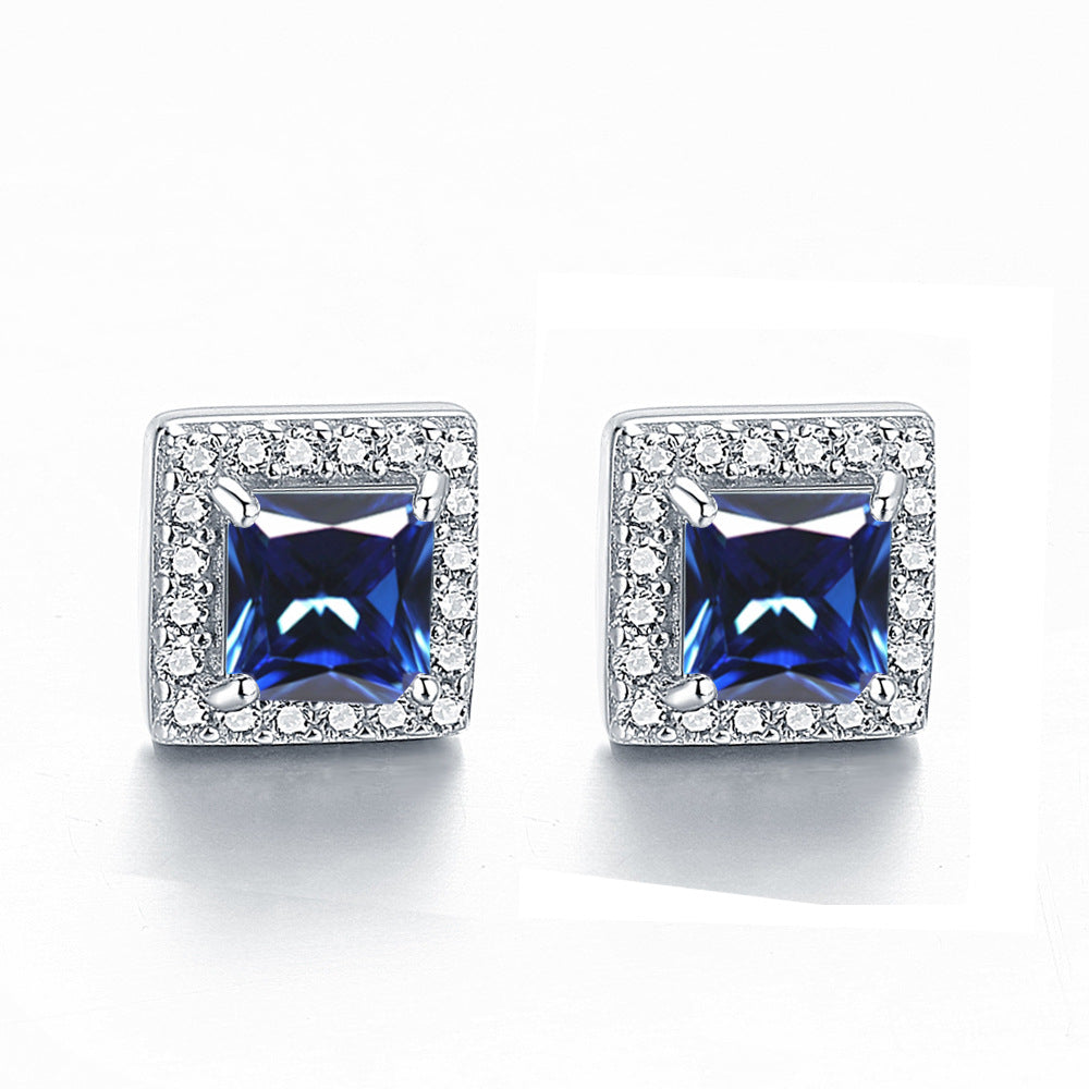 Inlaid Colored Gems Earrings S925 Sterling Silver Earrings - Norellé