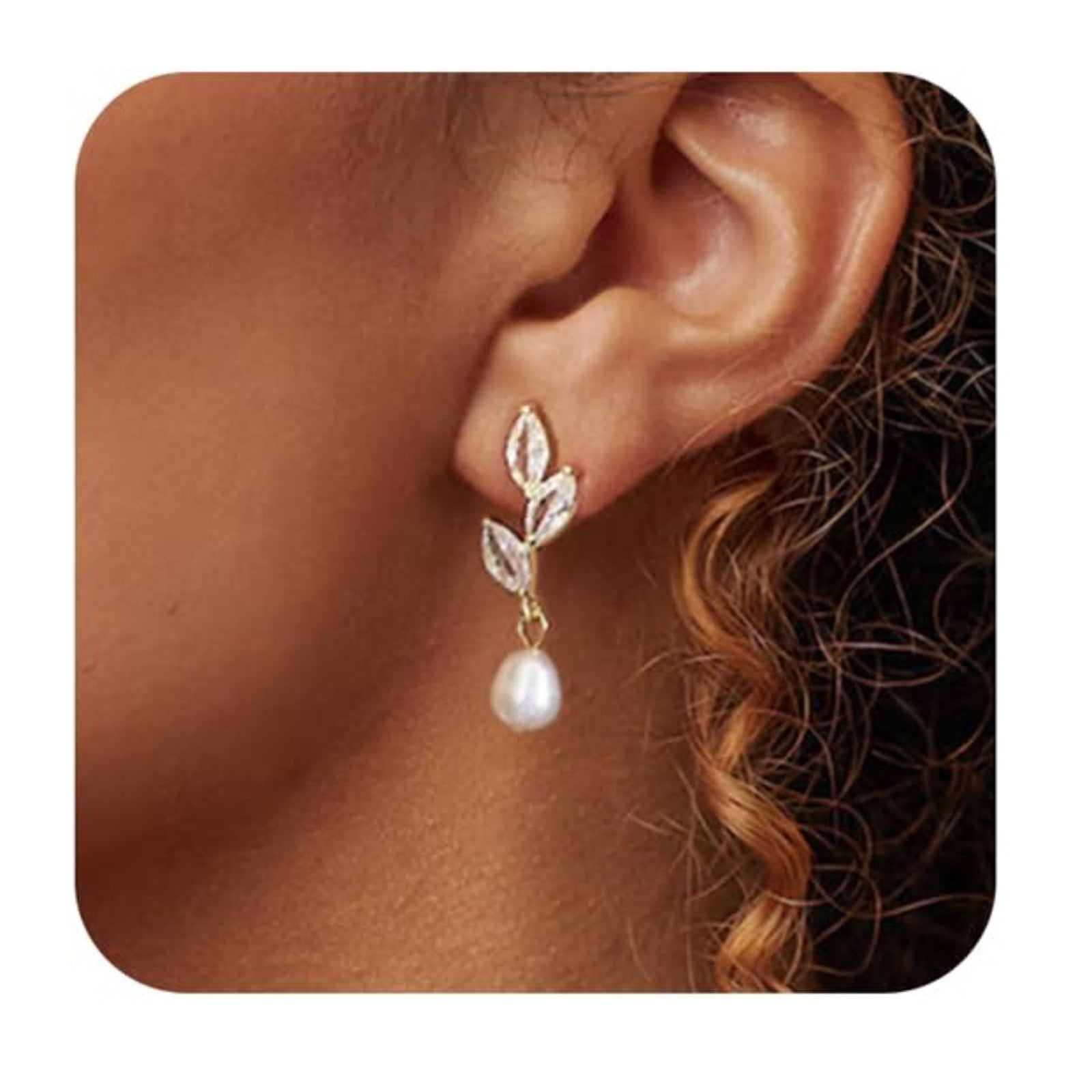 Real Gold Brass Electroplating France Vintage Pearl Earrings Suit - Norellé