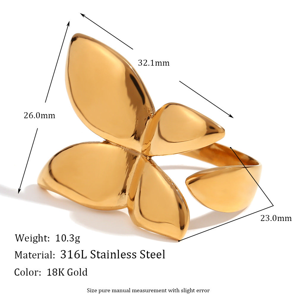 Smooth Opening Butterfly Ring - Norellé