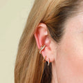 Sterling Silver Needle Advanced Curve Shape Ear Clip - Norellé