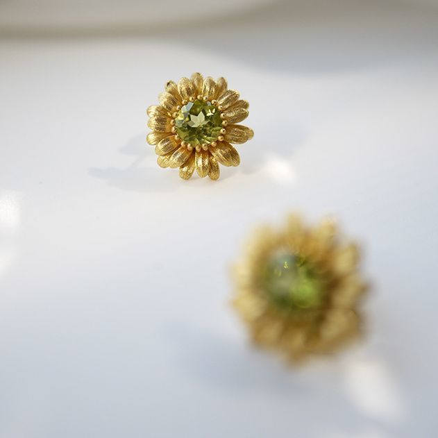 Sunflower Open Fashion All-matching Gemstone Earrings - Norellé