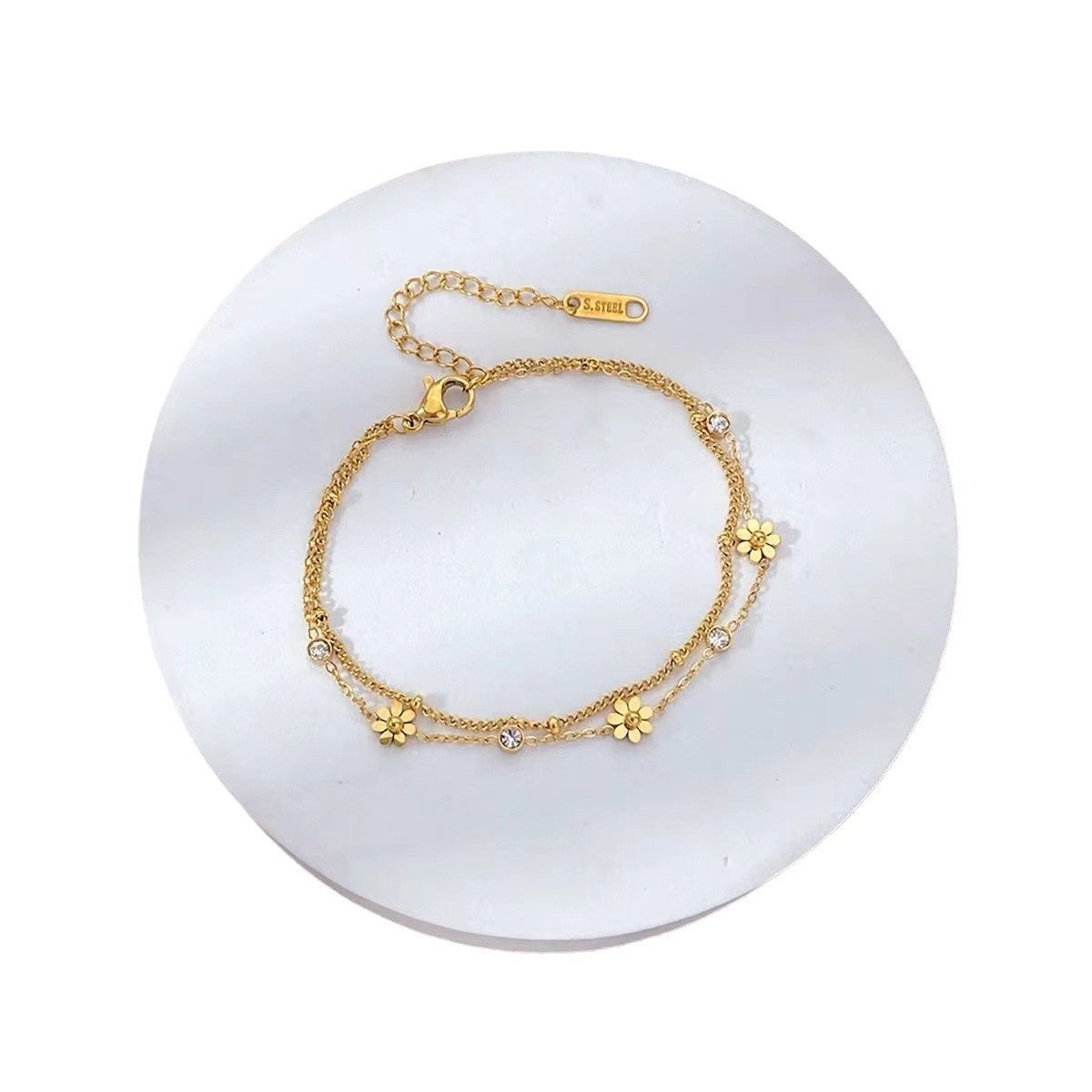 Sweet Double-layer Bracelet Ins Personalized Minority Bracelet Chain - Norellé