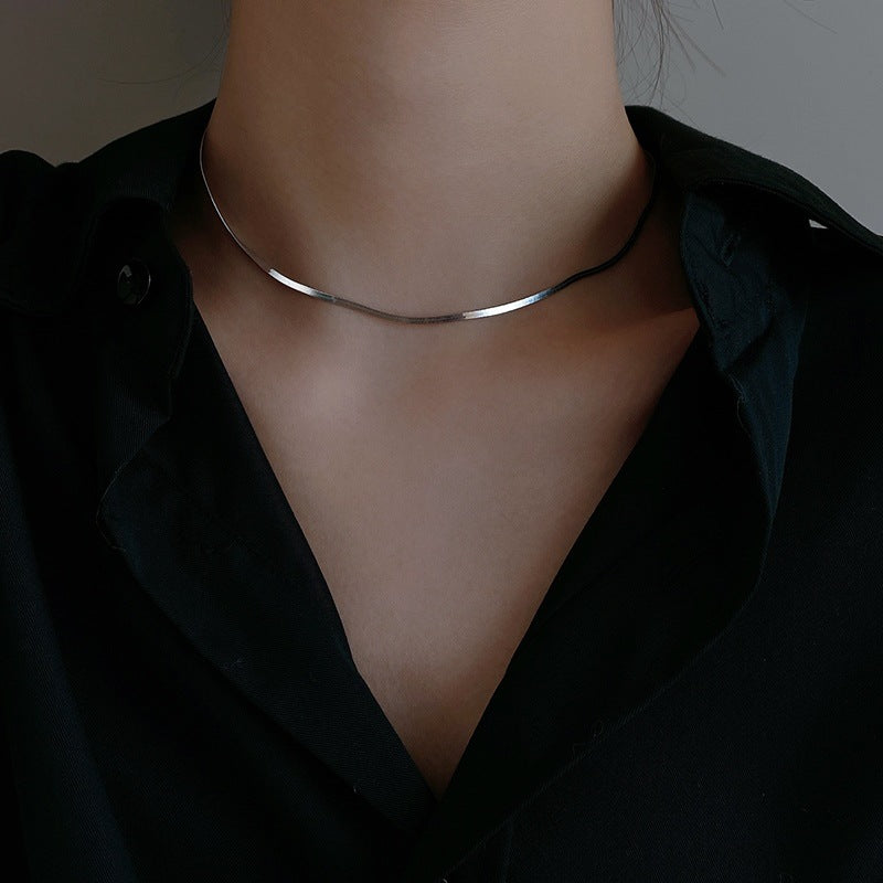Women's 925 Sterling Silver Snake Bone Necklace - Norellé