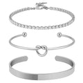 Stainless Steel Heart Knot Bracelet - Norellé