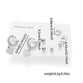 Fashion Simple Titanium Steel Earrings Creative Cross Love Butterfly - Norellé