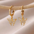 Diamond Butterfly Titanium Steel Ear Clip Women's Light Luxury Accessories - Norellé