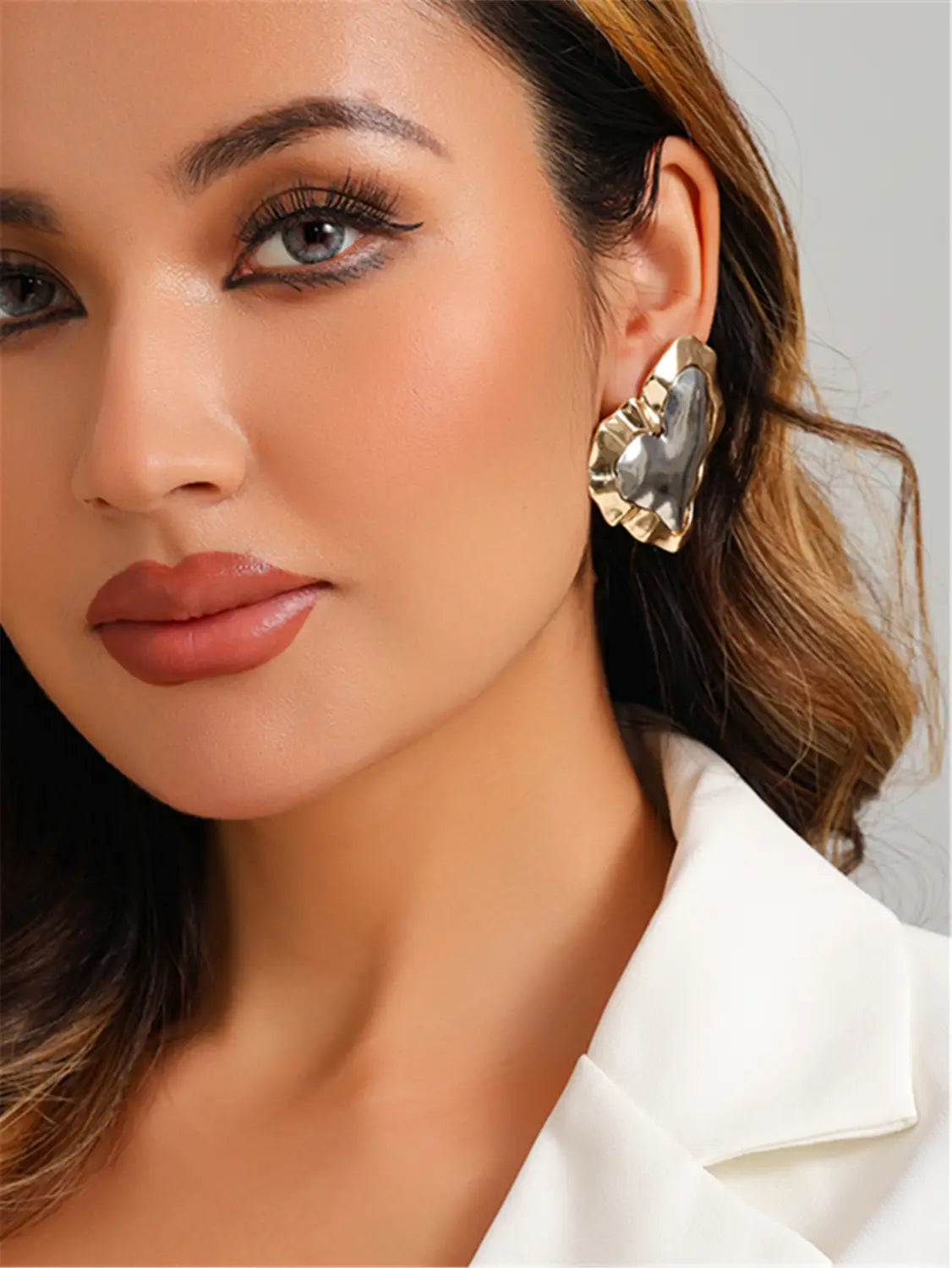 Love Color-block Ear Stud