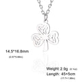 Hollow Personality Celtic Knot Clover Pendant Stainless Steel Necklace - Norellé