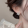 Korean Style Small Exquisite Cute Style Little Flower Pearl Stud Earrings - Norellé
