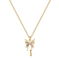 Titanium Steel Butterfly Drop Pendant Necklace Personality - Norellé