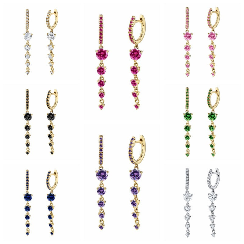 Geometric Personalized Long Earrings Women - Norellé