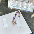 Amethyst Zircon Earrings Necklace Ring Suit - Norellé