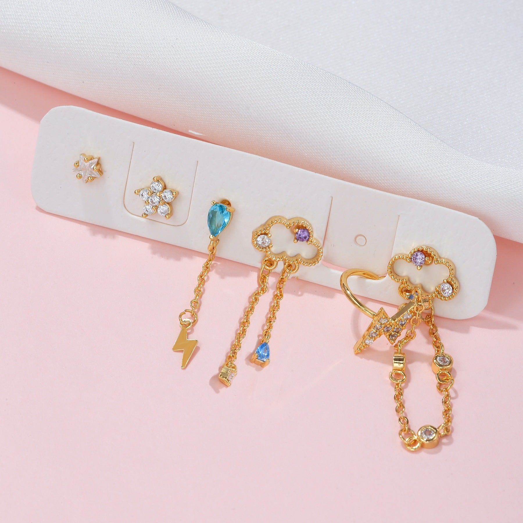 Tassel Earrings Spot Drill Ear Rings - Norellé