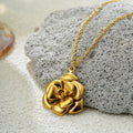 Elegant Necklace Plated 18K Real Gold Rose Flower Light Luxury - Norellé