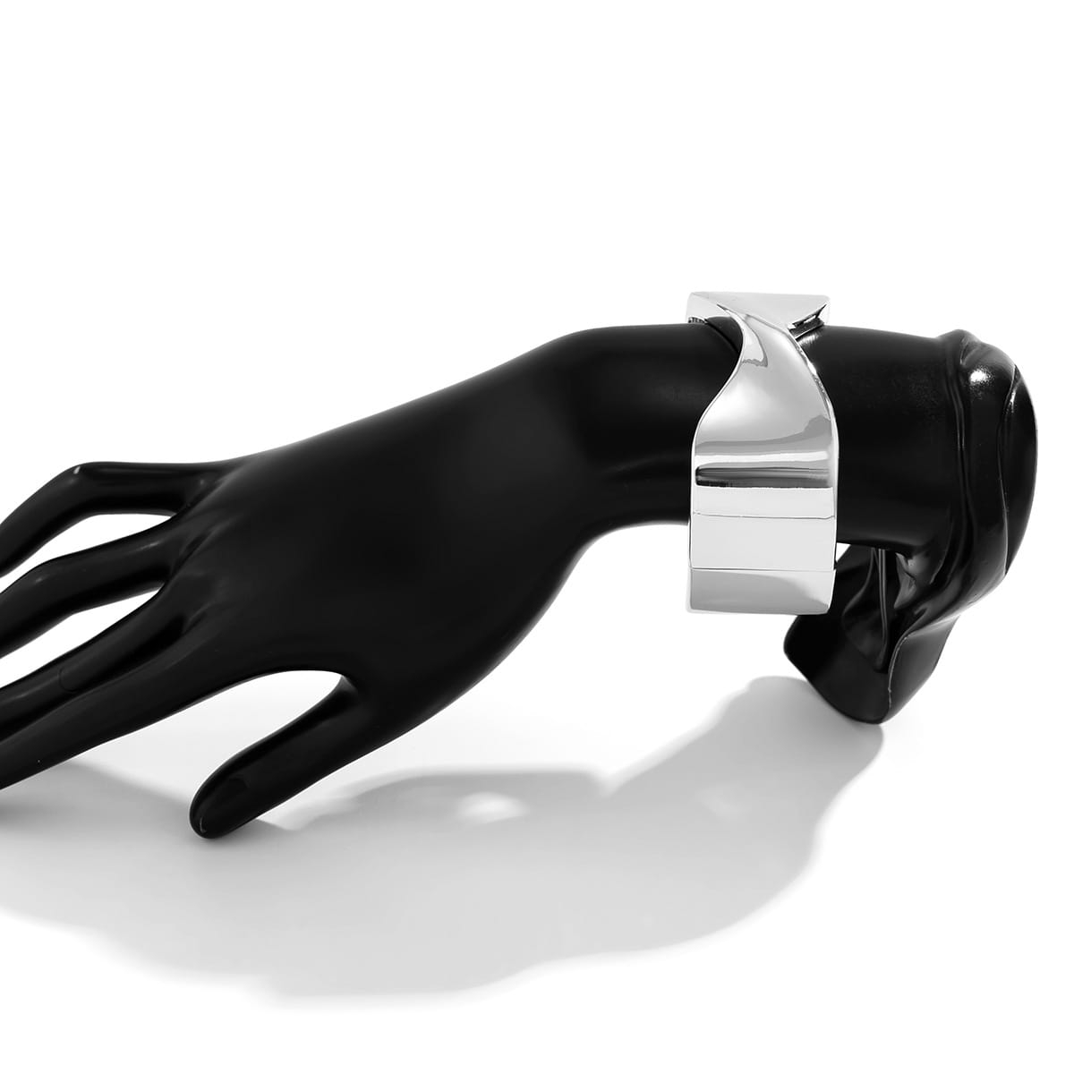 Exaggerated Glossy Square Notched Irregular Bracelet