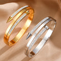 Stainless Steel Nail Rhinestone Bracelet - Norellé
