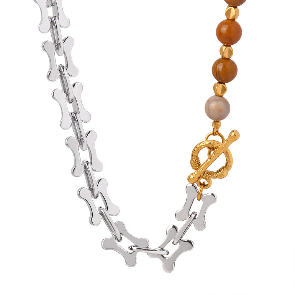 Cool Style Retro Titanium Steel Personalized Beaded Necklace - Norellé