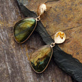 Labradorite Earrings Popular Natural Stone Ornament - Norellé