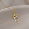 Titanium Steel Butterfly Drop Pendant Necklace Personality - Norellé