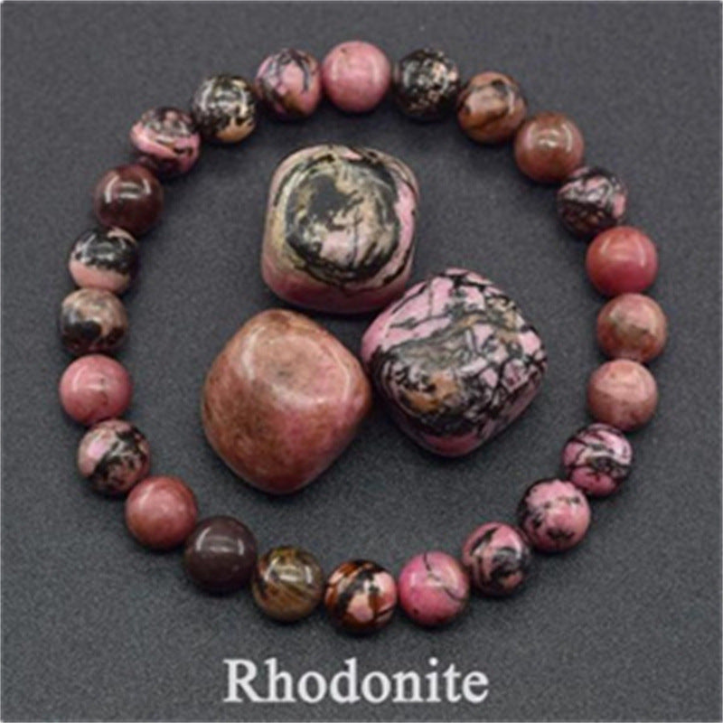 Rose Stone Agate Mixed Colorful Beads Bracelet - Norellé