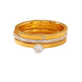 Stainless Steel Ring Three-piece Set Light Luxury - Norellé