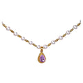 Purple Water Drop Pendant Pearl Necklace - Norellé