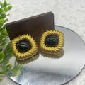 Retro Square Stud Earrings Mid-ancient Simple - Norellé
