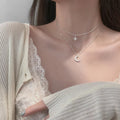 Asterism Moon Double-layer Necklace For Women - Norellé