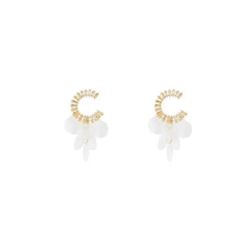 C- Ring Shell Tassel Delicate Earrings Women - Norellé