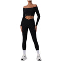 Off-shoulder Yoga Clothing Top Push Up With Breast Pads - Norellé