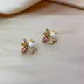 Bee Light Luxury Zircon 925 Silver Stud Earrings - Norellé