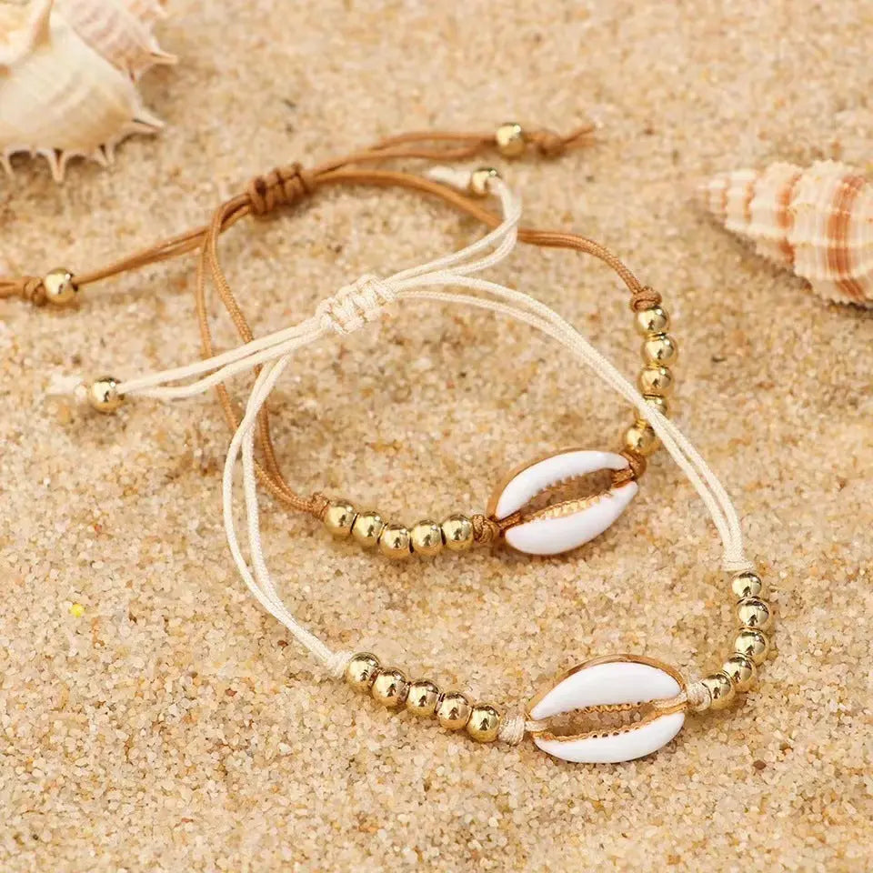 Personalized Creative Alloy Shell Hawaiian Style Casual Bracelet Shell Woven Bracelet - Norellé