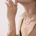 Personalized Clavicle Chain Bracelet Women's Jewelry Suit - Norellé