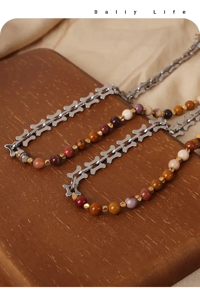 Titanium Steel Personalized Beaded Necklace