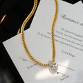 Water Drop Zircon Snake Bone Necklace Clavicle Chain - Norellé