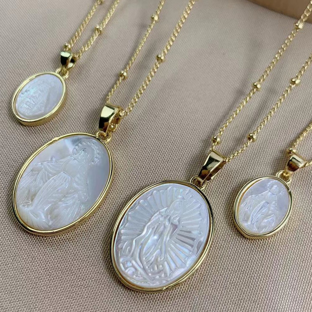 Shell Virgin Guadalupe Necklace Female European And American - Norellé