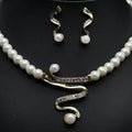 Fashion Personality Deep V Clavicle Pearl Pendant Suit - Norellé