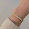 Light Luxury High-grade Exquisite Two-color Full Diamond Fine Bracelet - Norellé
