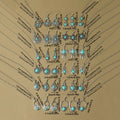 Fashion Turquoise Long Pendant Ear Rings Suit - Norellé