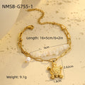 Niche Design Beaded Ocean Style Bracelet Stainless Steel - Norellé