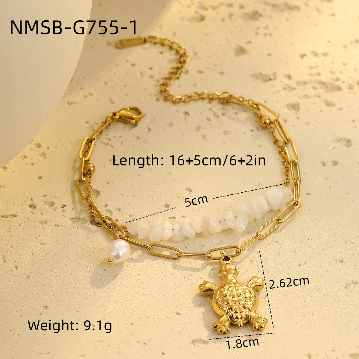 Niche Design Beaded Ocean Style Bracelet Stainless Steel - Norellé