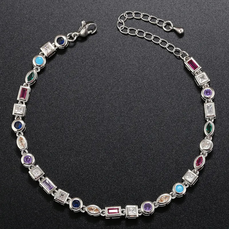 Color Diamond Bracelet Necklace For Women