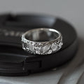 Seven Shang The Temperature Of Stone Impression Marcasite Ring Retro - Norellé
