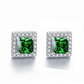 Inlaid Colored Gems Earrings S925 Sterling Silver Earrings - Norellé