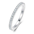 Fashion Special-interest Non-fading Single Row Full Rhinestone Zircon Ring For Women - Norellé