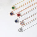 Women's Stylish Round Zircon Pendant Clavicle Chain - Norellé